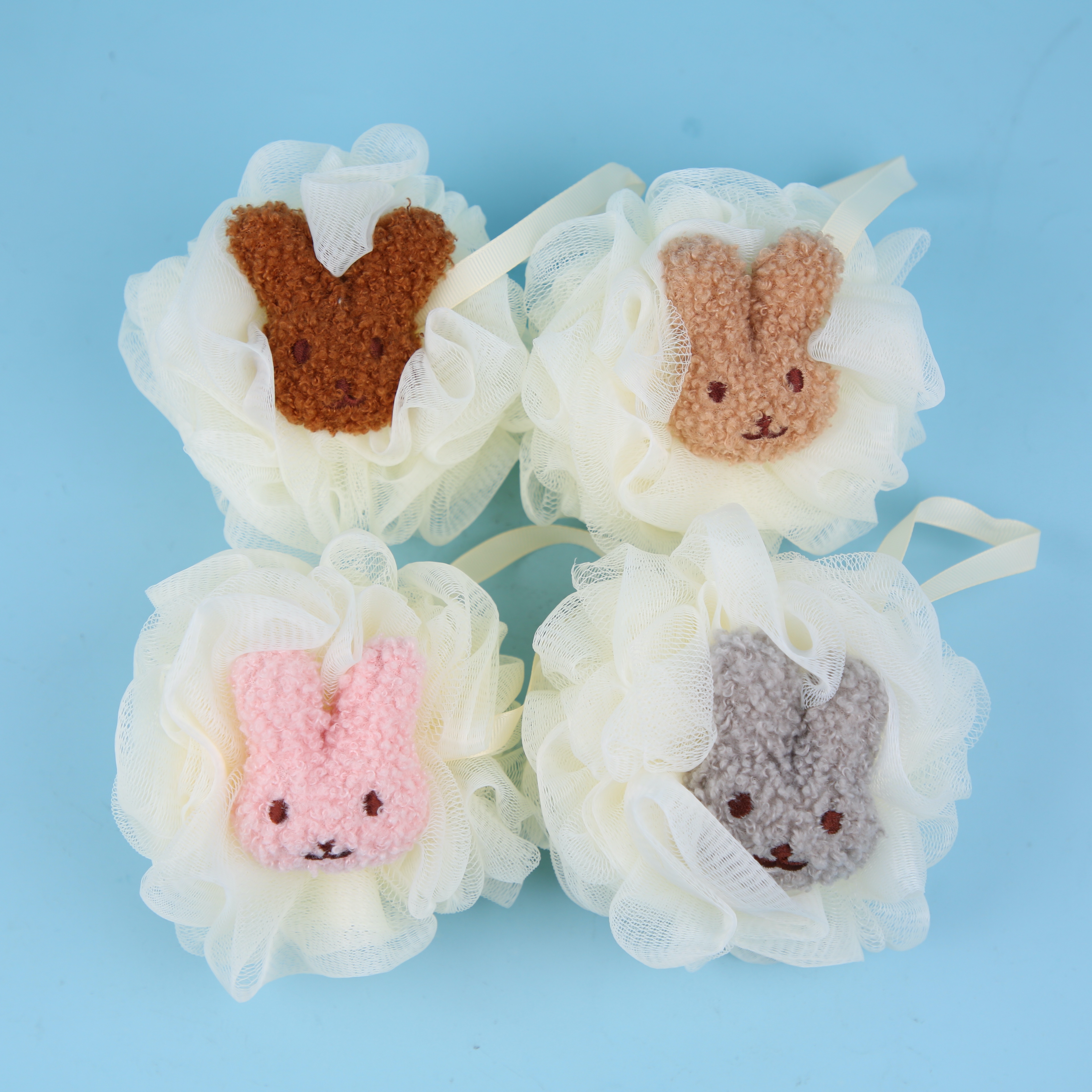 浴花洗浴用品浴花洗浴用品可爱卡通蒸汽兔浴球 清洁皮肤 大量气泡 厂家生产 质量保证