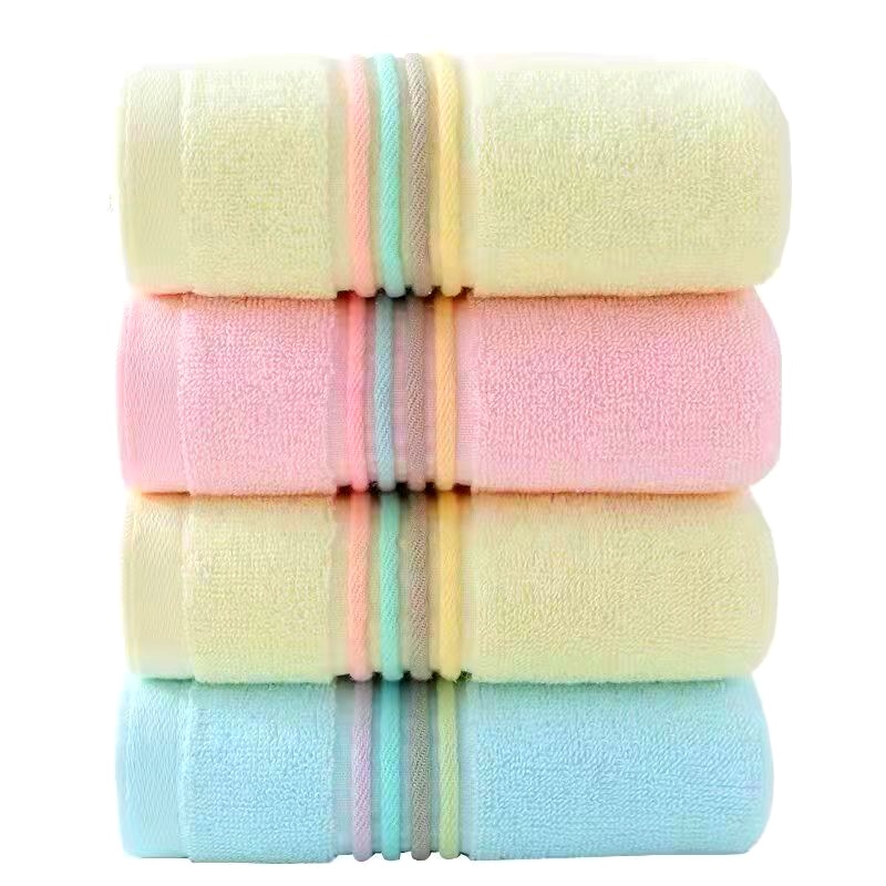 Four Color Thick Cotton Towel Absorbent Soft Hair details Picture