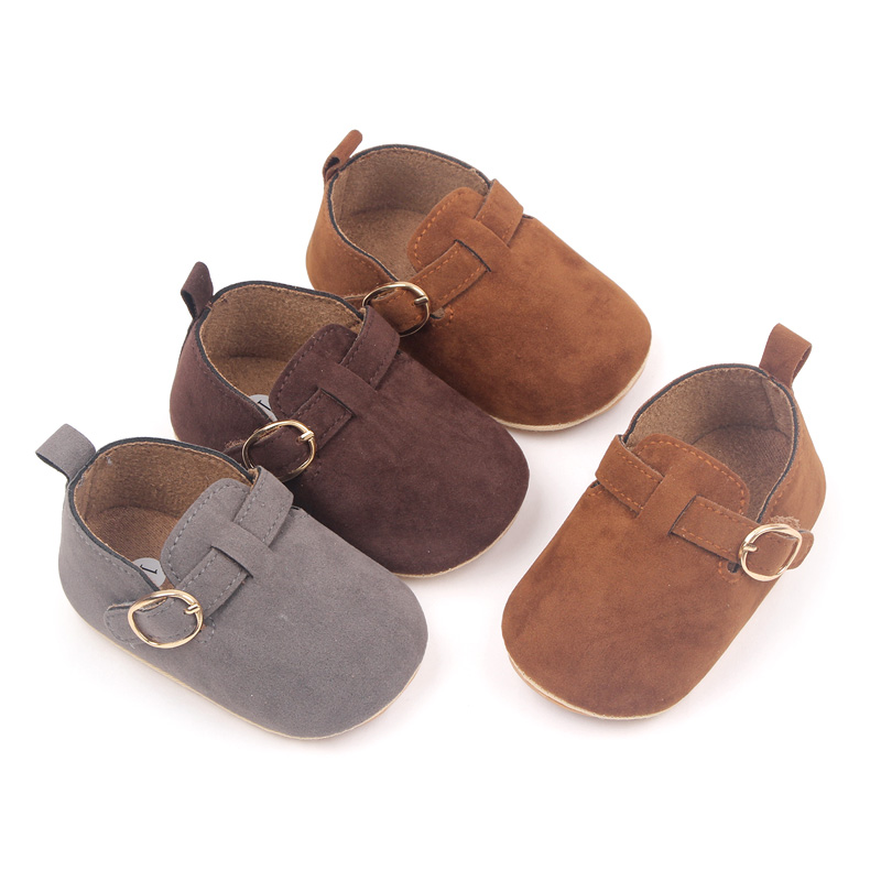 Baby Casual Shoes Suede and TPR Sole Anti-slip British Style Baby Boys Shoes 0-1 Years Old thumbnail
