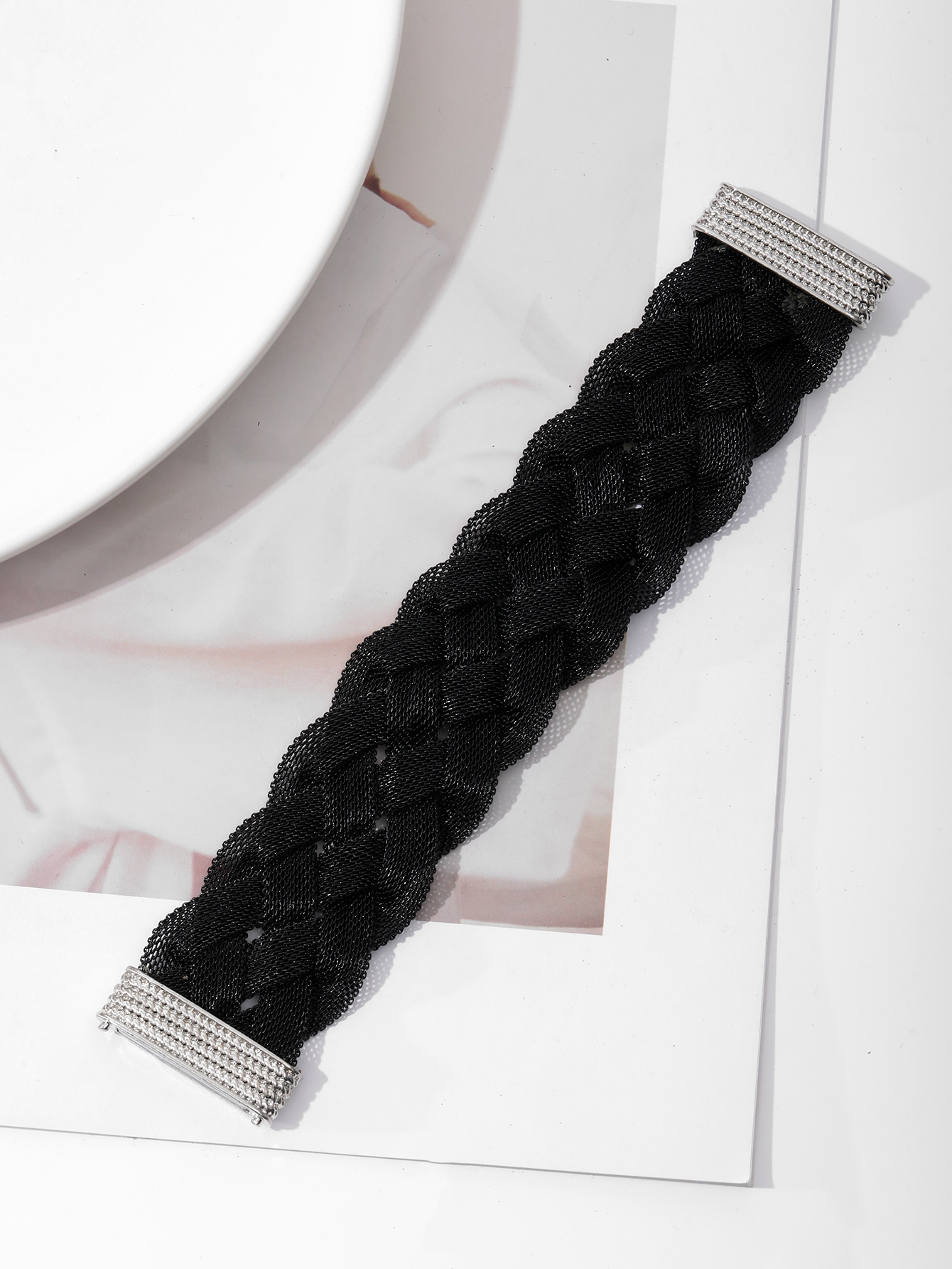 European and American fashion Bohemian summer jewelry alloy geometric black bracelet details Picture