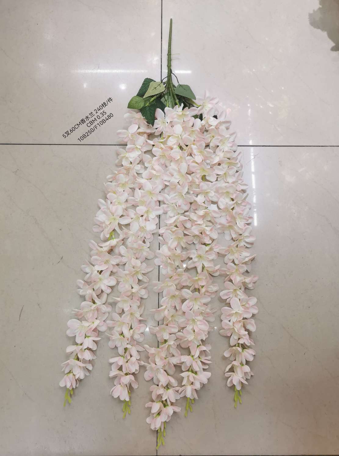 5 forks 60cm orchid hanging, perfume orchid hanging, artificial flower hand feel bouquet, wedding home decoration, artificial flower, photo props, floral art ornaments details Picture