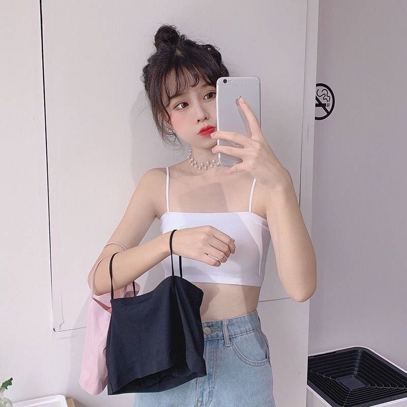 Foreign trade ice silk seamless girl vest a piece of strap with a solid color anti-slip line girth beauty back underwear Application Scenario