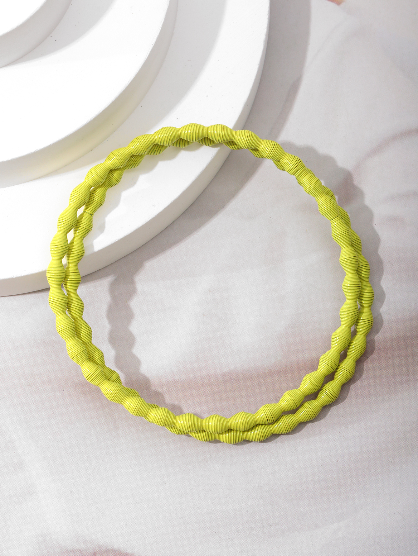 European and American fashion Bohemian summer jewelry alloy geometric green bracelet Specification image