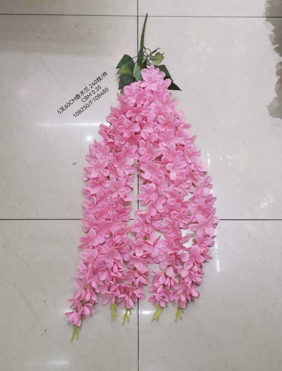 5 forks 60cm orchid hanging, perfume orchid hanging, artificial flower hand feel bouquet, wedding home decoration, artificial flower, photo props, floral art ornaments Item Picture