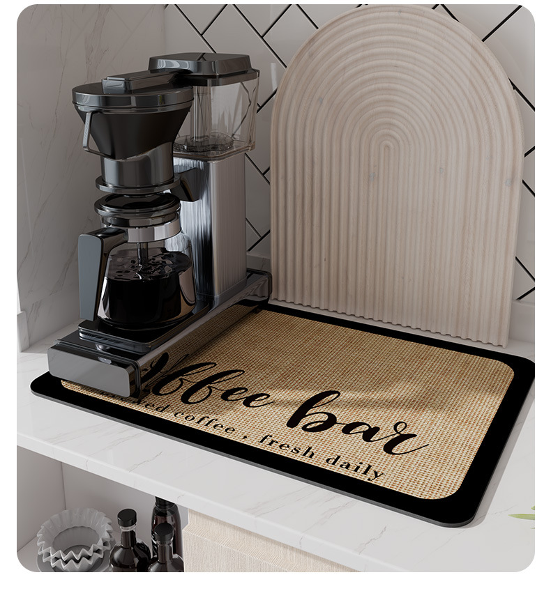 千思咖啡机吸水垫子厨房碗盘吧台沥水垫水杯干燥垫餐桌台面免洗隔热垫 详情19