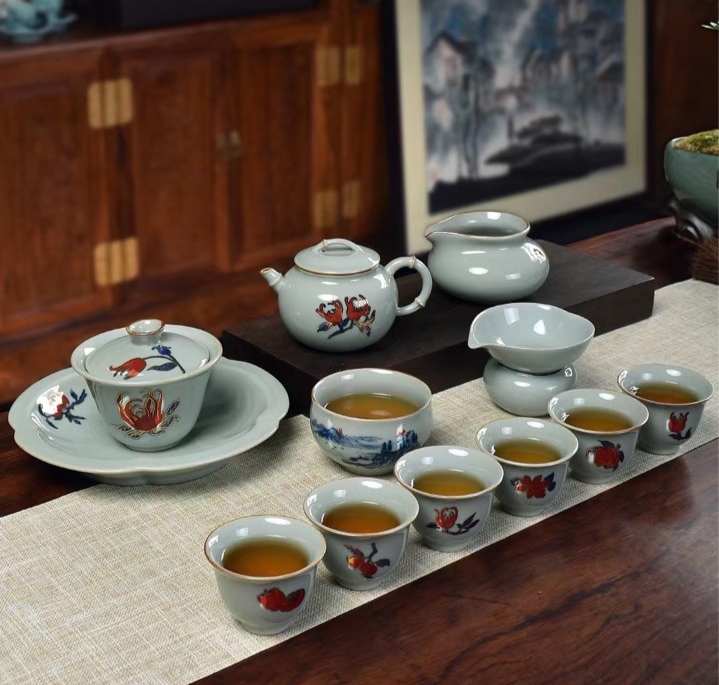 羊脂玉瓷茶具产品图