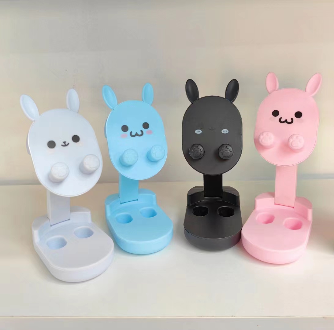 2023 Rabbit Cute Cartoon Creative Mobile Phone Tablet Computer Multi-functional Folding Universal Desktop Small Ornament Decoration Support Lifting Online Class Office Lazy Person mobile Phone stand