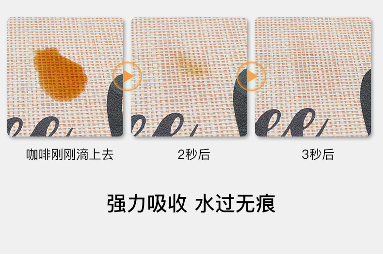 千思咖啡机吸水垫子厨房碗盘吧台沥水垫水杯干燥垫餐桌台面免洗隔热垫 详情13
