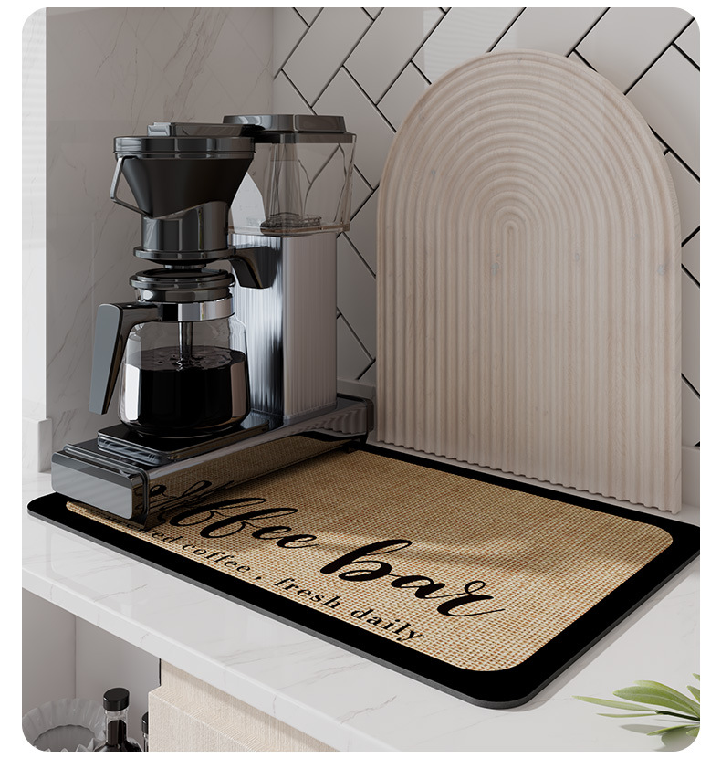 千思咖啡机吸水垫子厨房碗盘吧台沥水垫水杯干燥垫餐桌台面免洗隔热垫 详情17