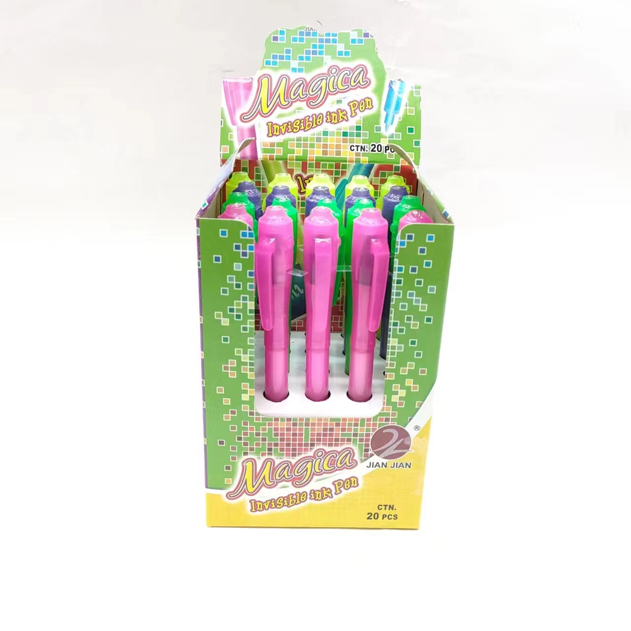 Illuminated invisible pen display box, colorless fluorescent marker pen, ultraviolet display marker pen, dark mark pen, secret writing pen