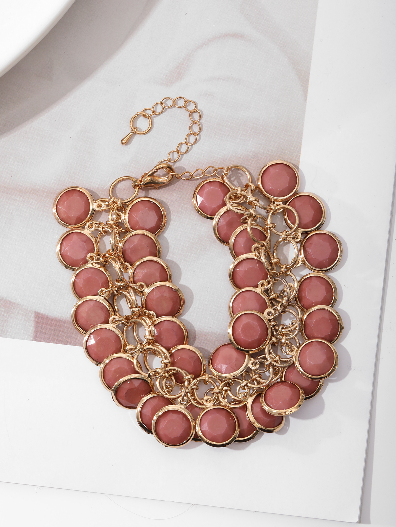 New European and American elegant women's bracelet, multi-layer round candy-colored fish-shaped bubble bracelet details Picture