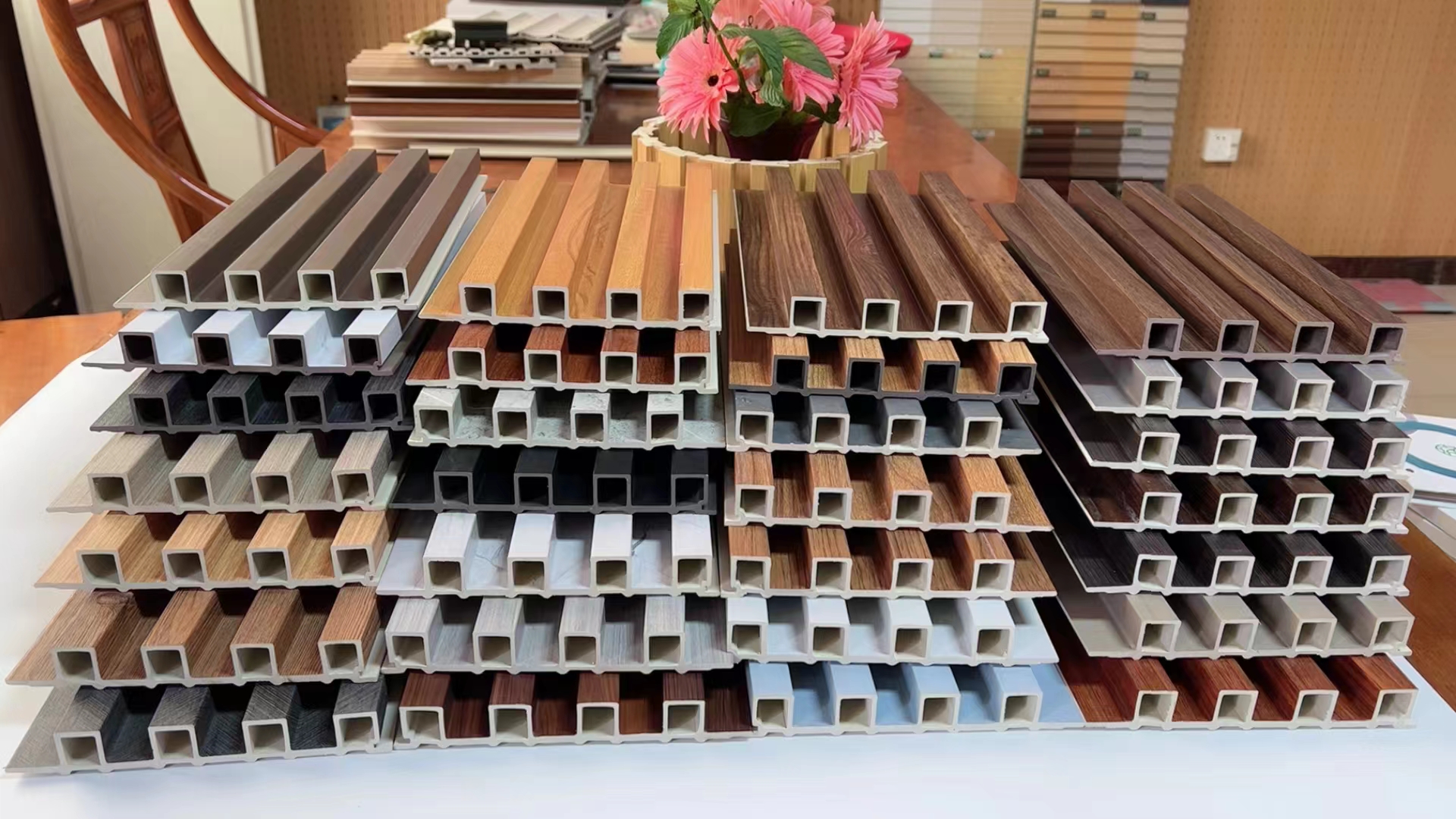 Concave-convex board ceiling wall skirt decorative grille, concave-convex decorative board wall panel, bamboo and wood fiber grille, solid wood grille, grille details Picture