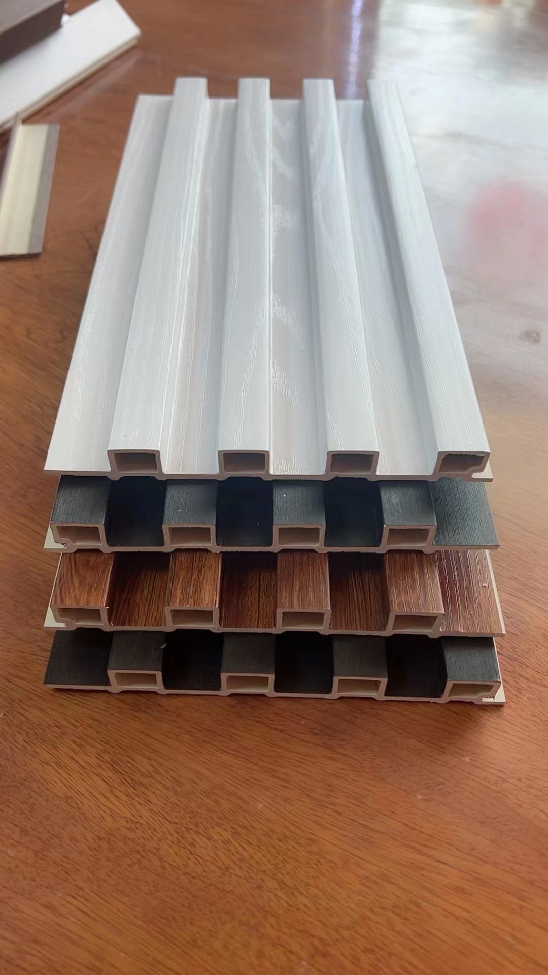 Concave-convex board ceiling wall skirt decorative grille, concave-convex decorative board wall panel, bamboo and wood fiber grille, solid wood grille details Picture
