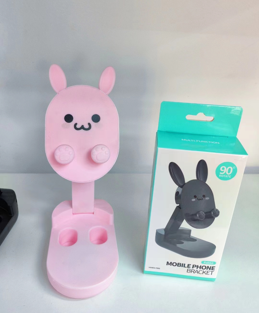 2023 Rabbit Cute Cartoon Creative Mobile Phone Tablet Computer Multi-functional Folding Universal Desktop Small Ornament Decoration Support Lifting Online Class Office Lazy Person mobile Phone stand details Picture