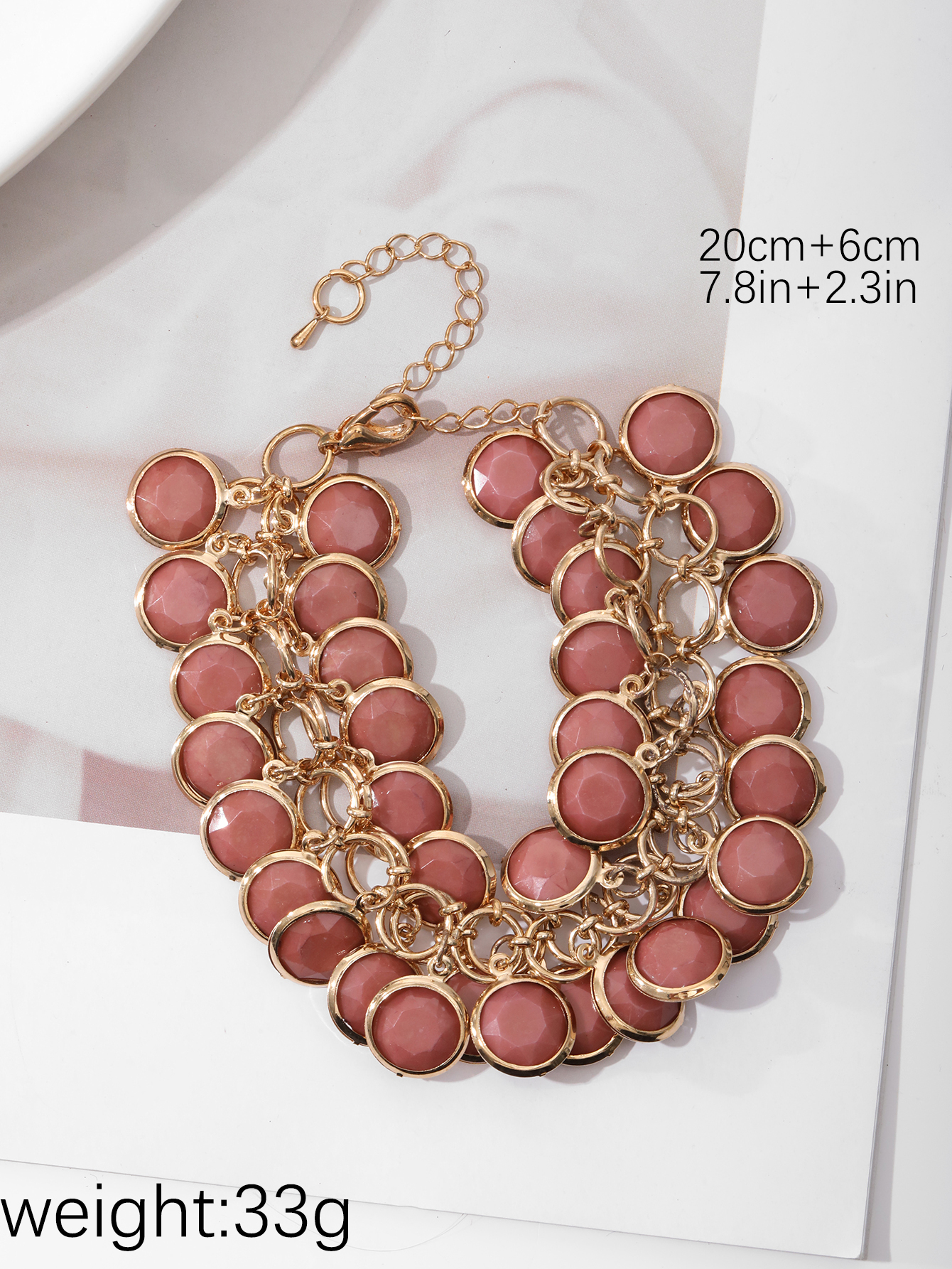 New European and American elegant women's bracelet, multi-layer round candy-colored fish-shaped bubble bracelet