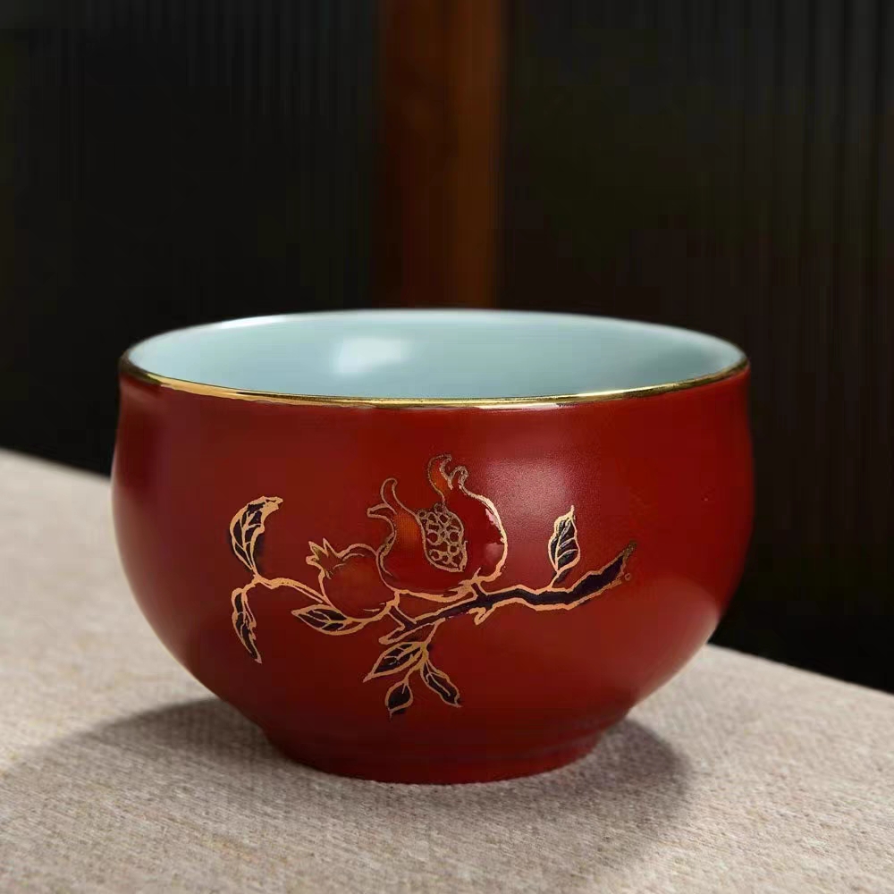 羊脂玉瓷茶具白底实物图