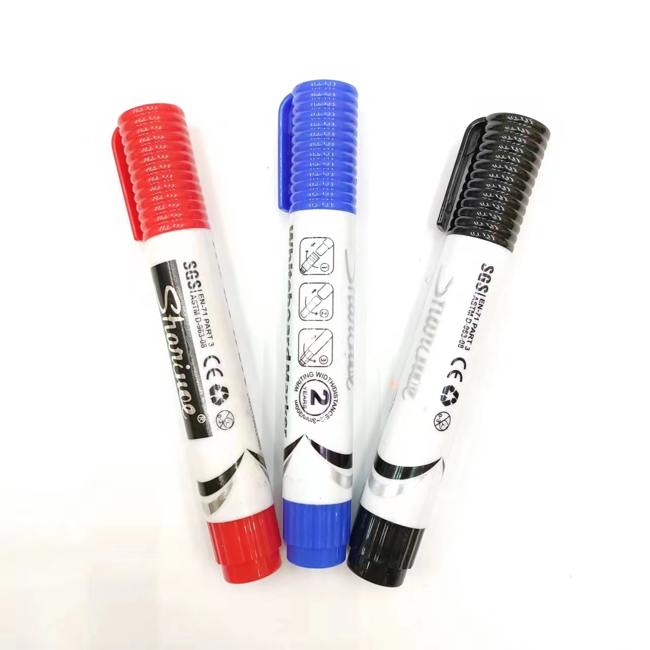 Easy-to-write and easy-to-erase whiteboard pen, 3-color erasable whiteboard pen, large-capacity thick-tipped writing pen Application Scenario