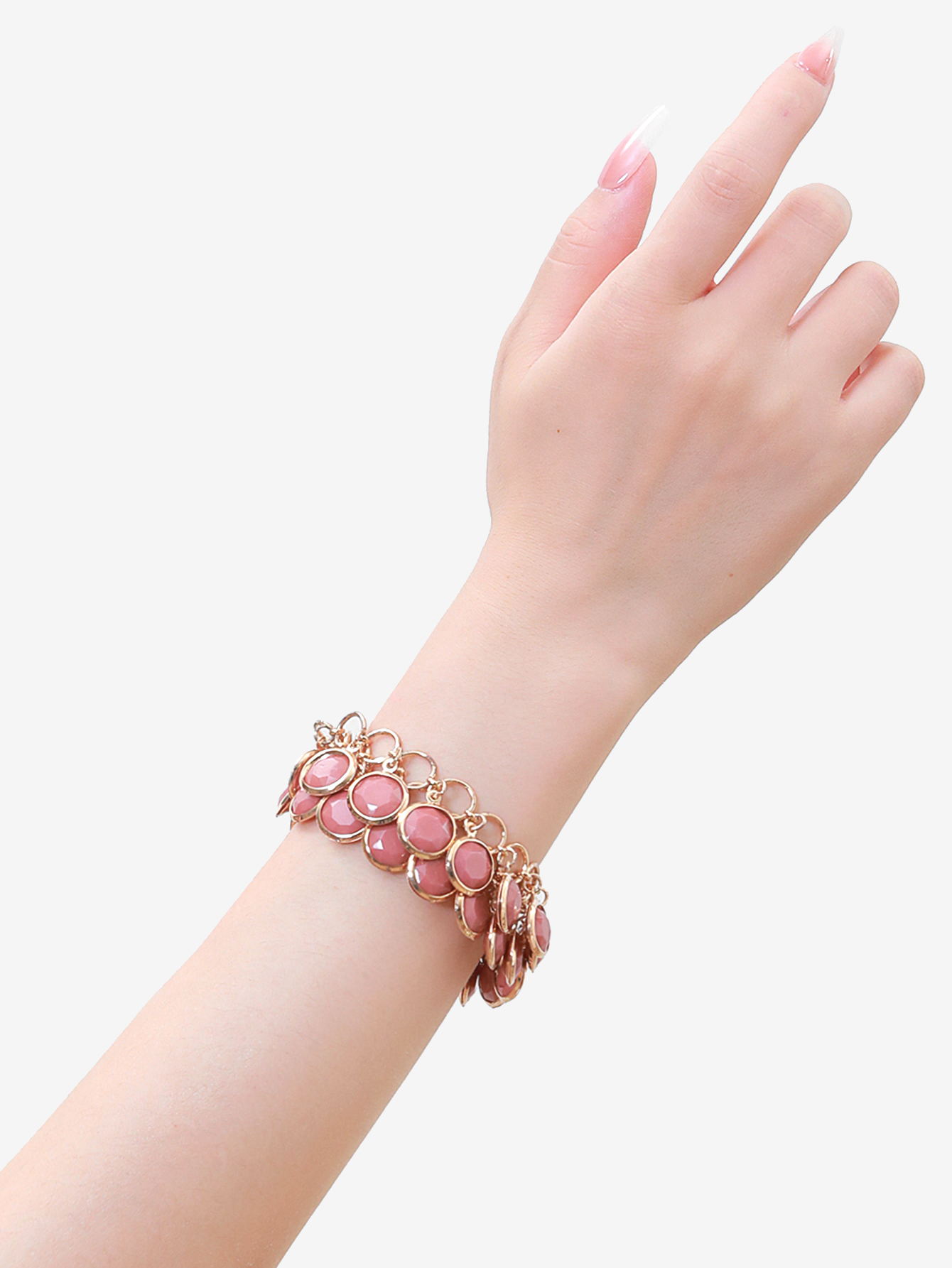 New European and American elegant women's bracelet, multi-layer round candy-colored fish-shaped bubble bracelet Application Scenario
