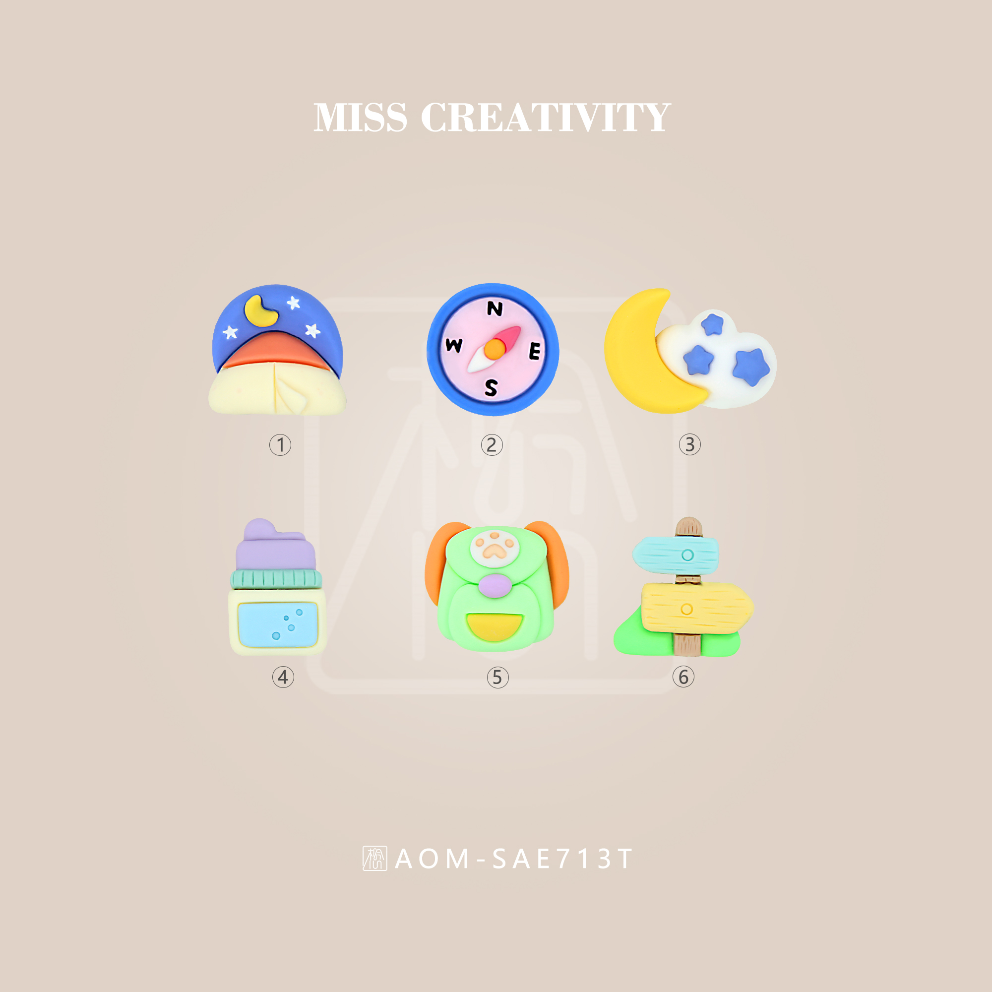 想念创意DIY晚安系列服饰配饰配件批发奶油胶冰棒树脂工艺品日用冰箱贴钥匙扣眼镜盒饰品配件ae713(产品均为亮面效果)详情8