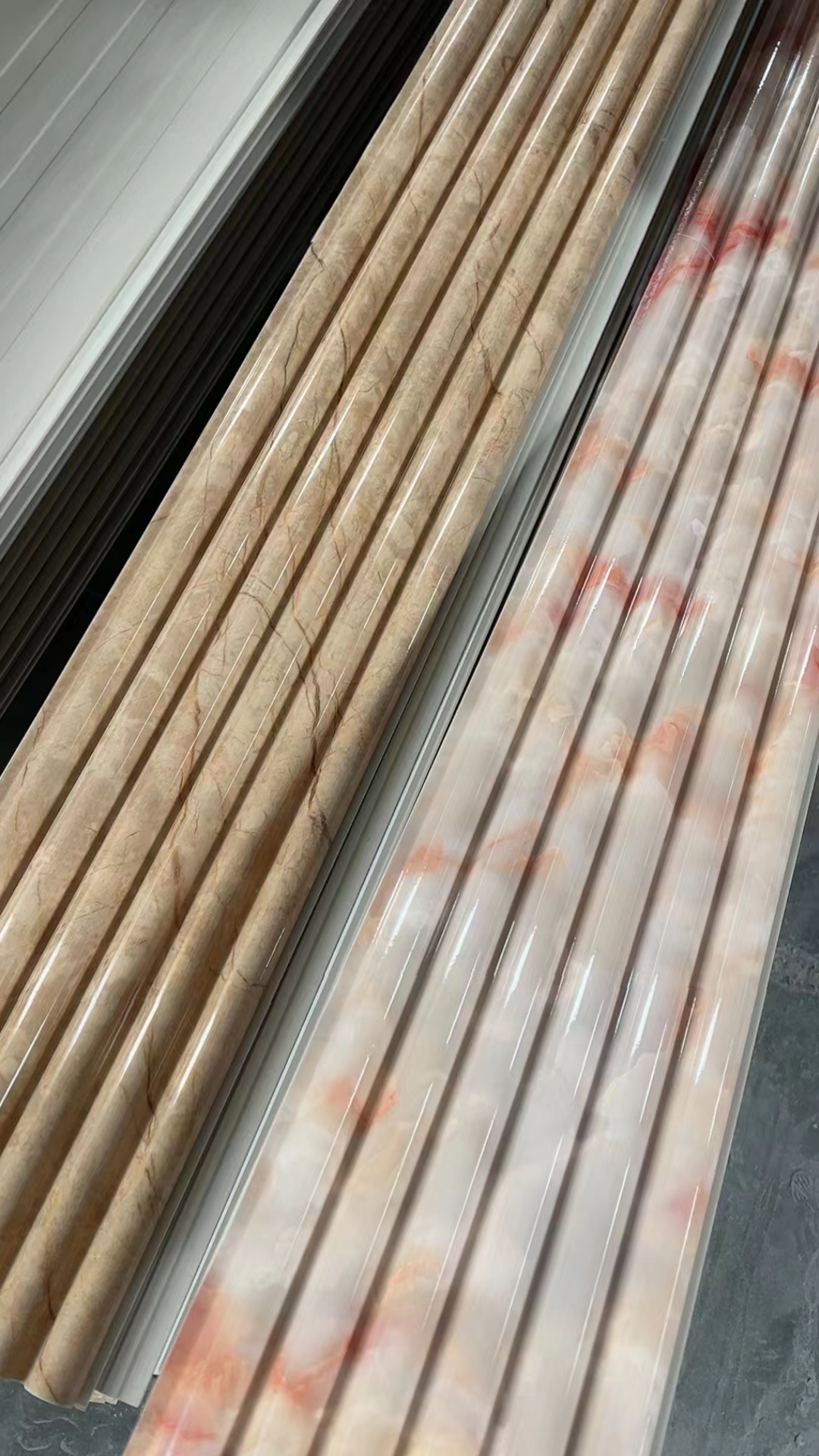 Concave-convex board ceiling wall skirt decorative grille, concave-convex decorative board wall panel, bamboo and wood fiber grille, solid wood grille Item Picture