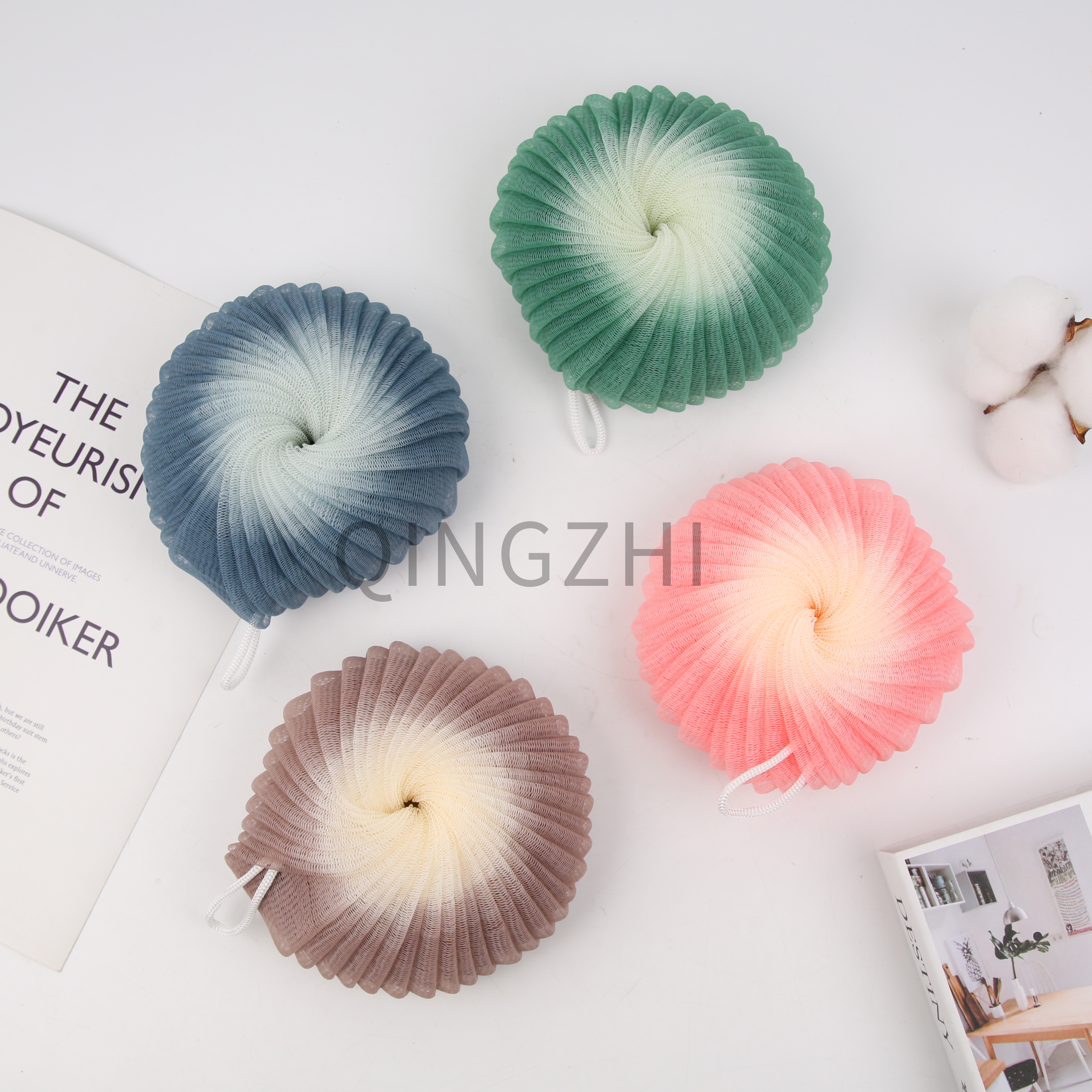 浴球洗浴用品浴球洗浴用品浴花洗浴产品浴花洗浴产品大克重 海螺浴球 洗澡不求人 清洁皮肤 大量气泡 厂家生产 质量保证