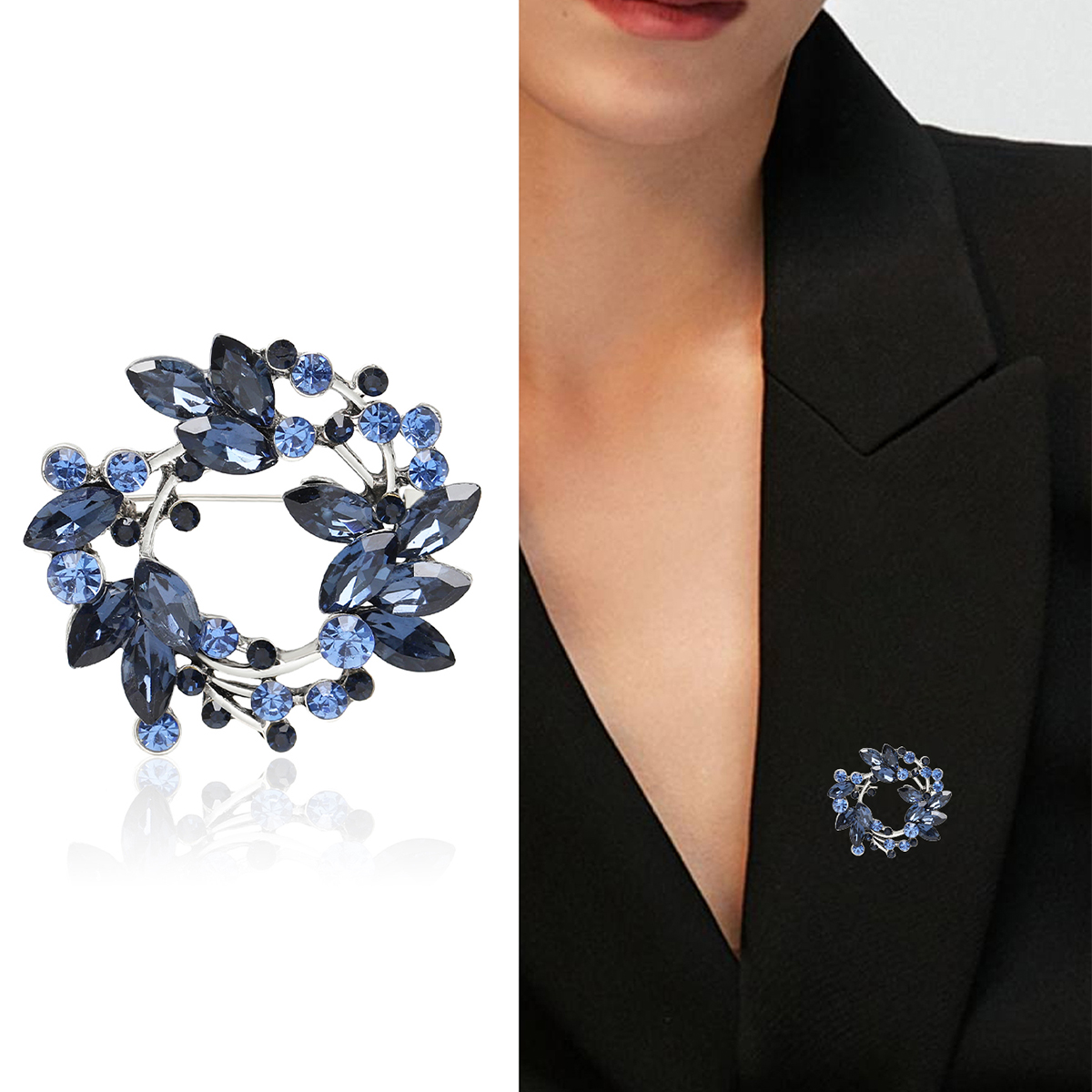 Brooch high-end luxury 2023 new fashion coat all match atmosphere women's coat corsage pin fixed clothes suit brooch suit woman 2023 new niche high-end sweater corsage delicate luxury pin