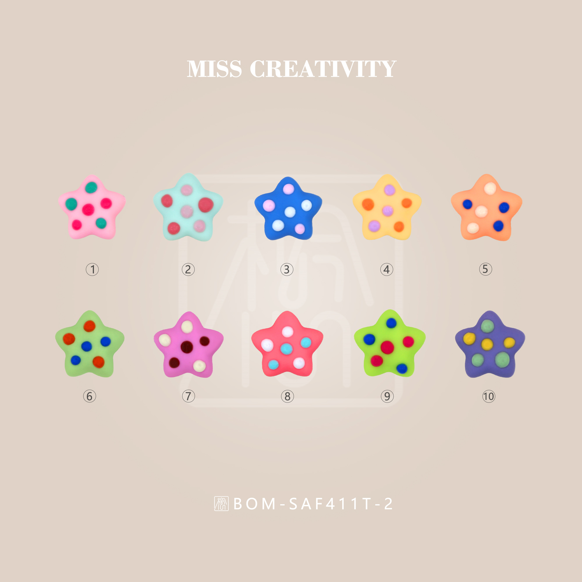 Miss Creative DIY glue dot Stars Clothing Accessories Accessories Wholesale cream glue Popsicle Keychain Glasses case Water cup Patch Headdress Hair tie clip accessories af411 thumbnail