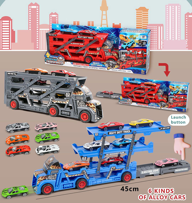 运输车折叠货/DIY贴纸配/合金玩具/模型玩具产品图