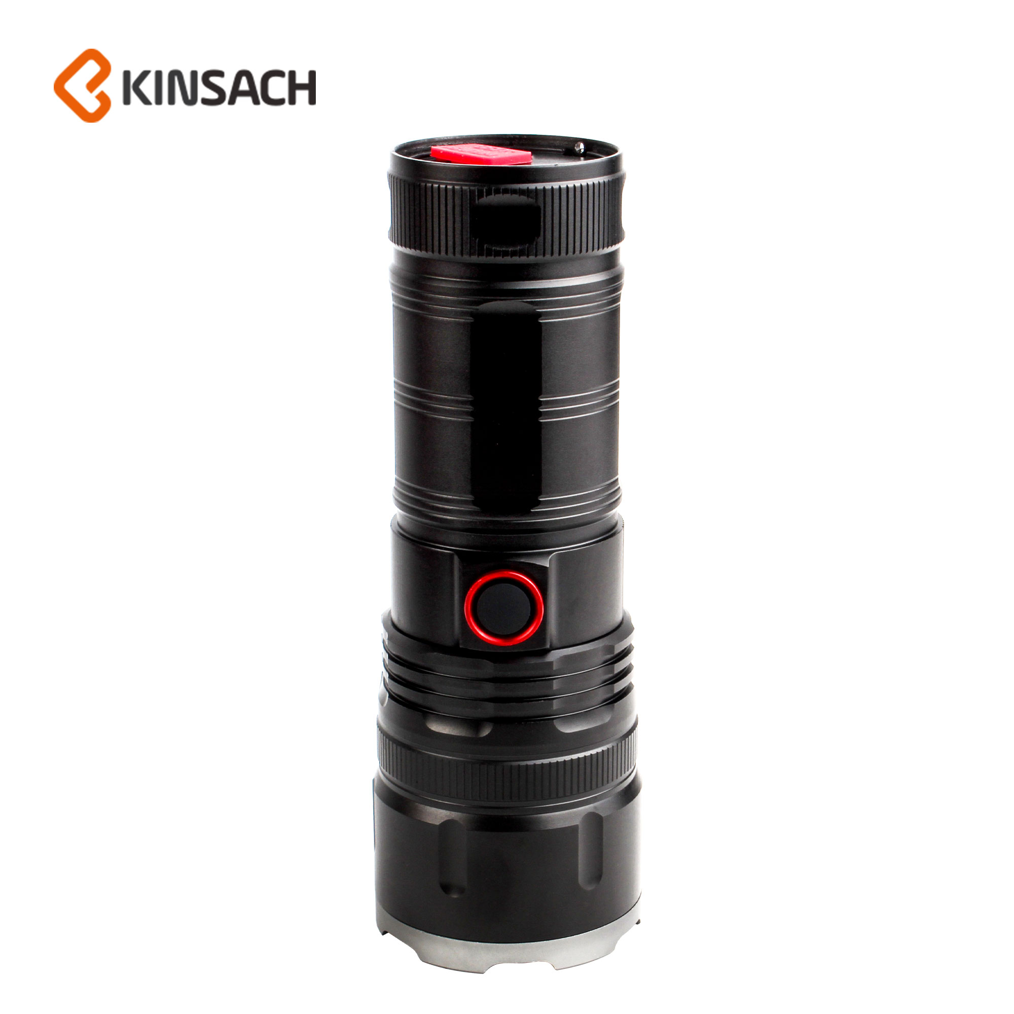 Zoom white laser flashlight upgrade TYPE-C USB charging belt output power display