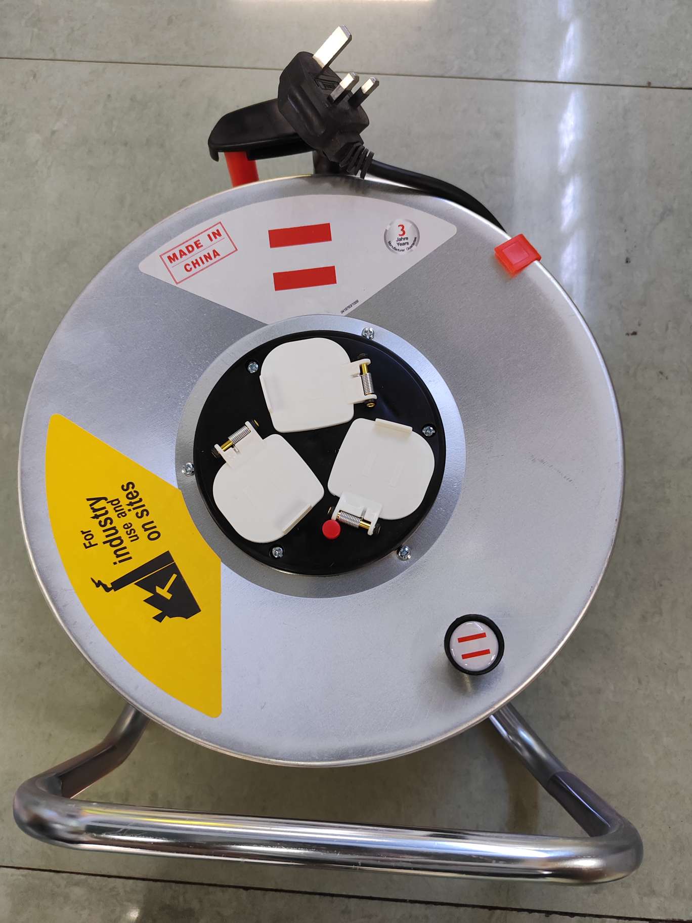 德力西品牌带线英式转盘 电源线同轴电缆高兼容性家用办公电器连接必备