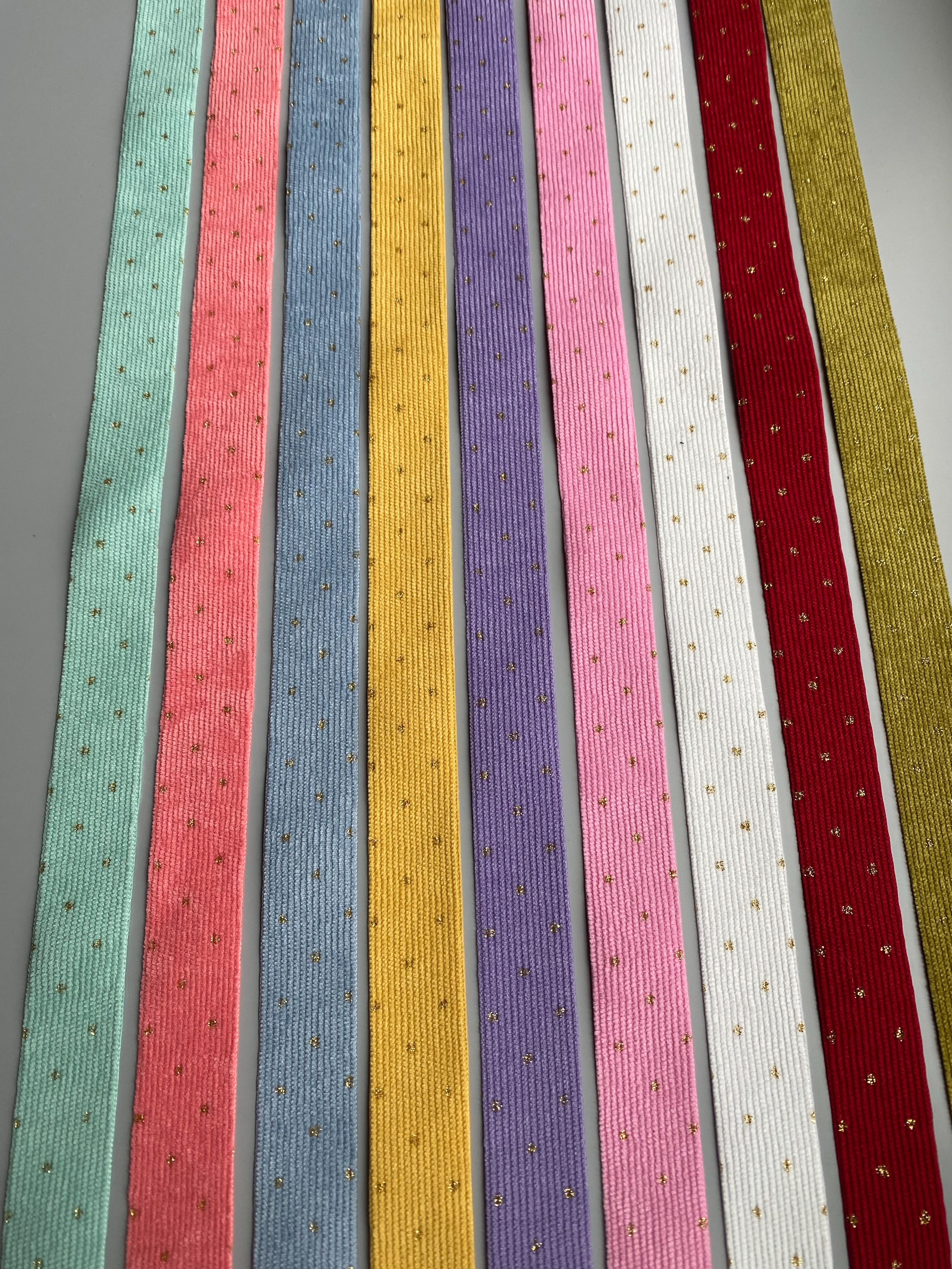 Jianjian Fashion's new gold powder corduroy ribbon creative clothing accessories