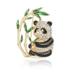 High-end women's boutonniere with giant panda, high-end design sense, niche new clothes, suit, suit brooch with accessories, cute panda, Chinese style brooch, high-end boutonniere for men and women, continuous rise, symbolic brooch, anti-exposure clasp decoration Item Picture
