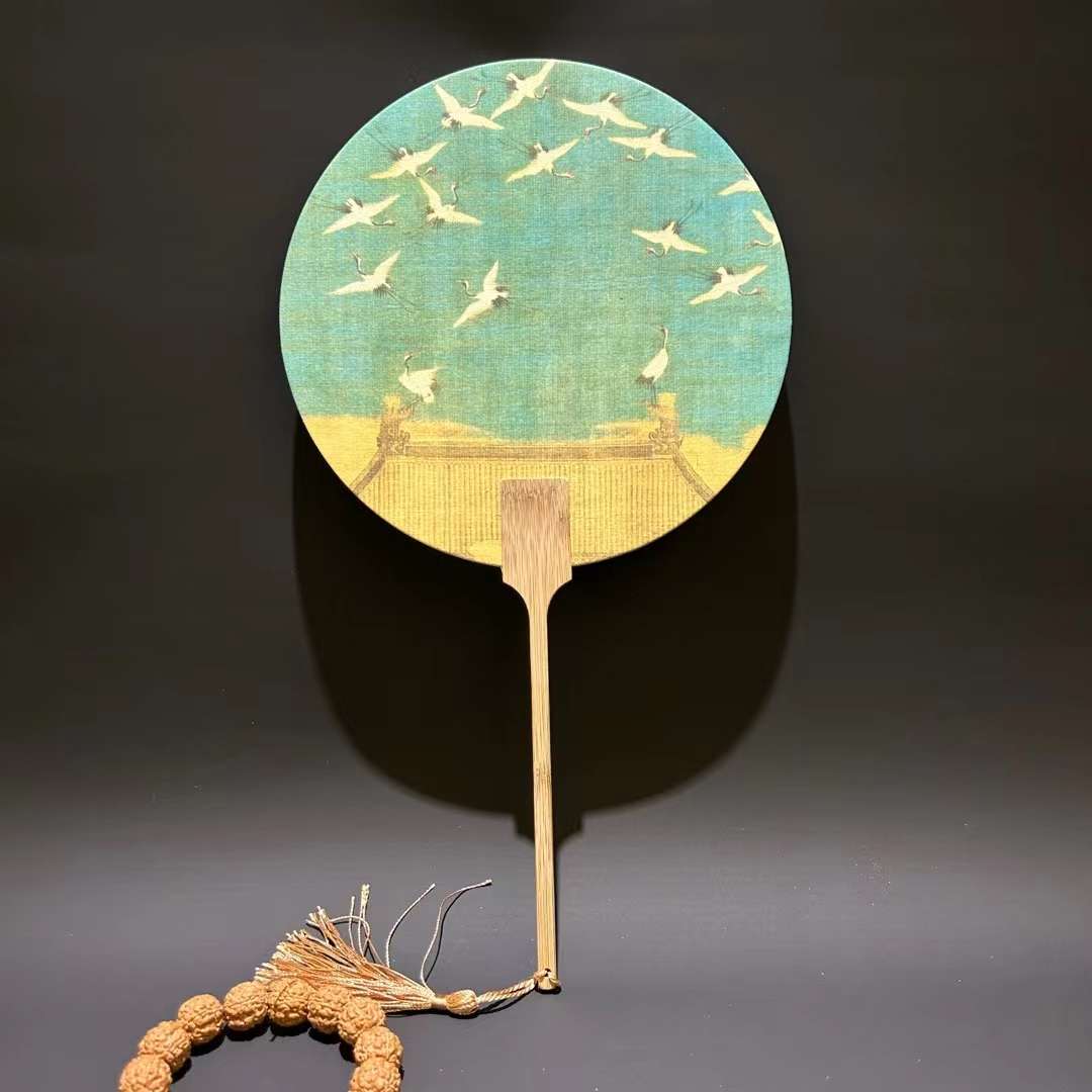 Ancient Style Rice Paper Group Fan Chinese Style Diy Rice Paper Group Fan Creative Group Fan Printing undefined