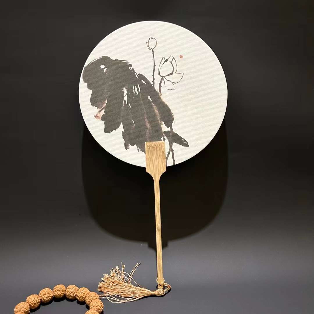 Ancient Style Rice Paper Group Fan Chinese Style Diy Rice Paper Group Fan Creative Group Fan Printing undefined