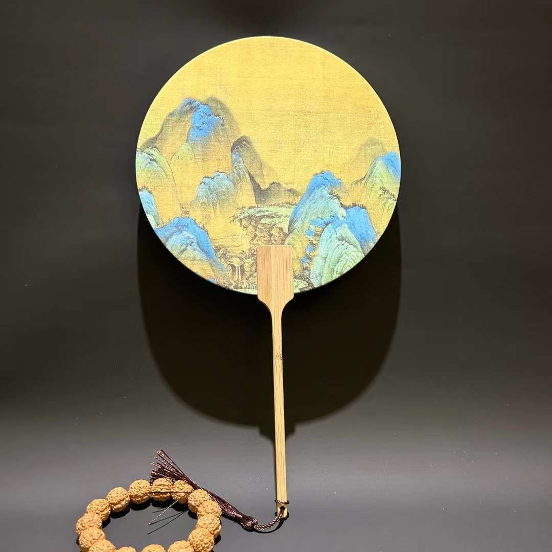 Ancient Style Rice Paper Group Fan Chinese Style Diy Rice Paper Group Fan Creative Group Fan Printing Item Picture