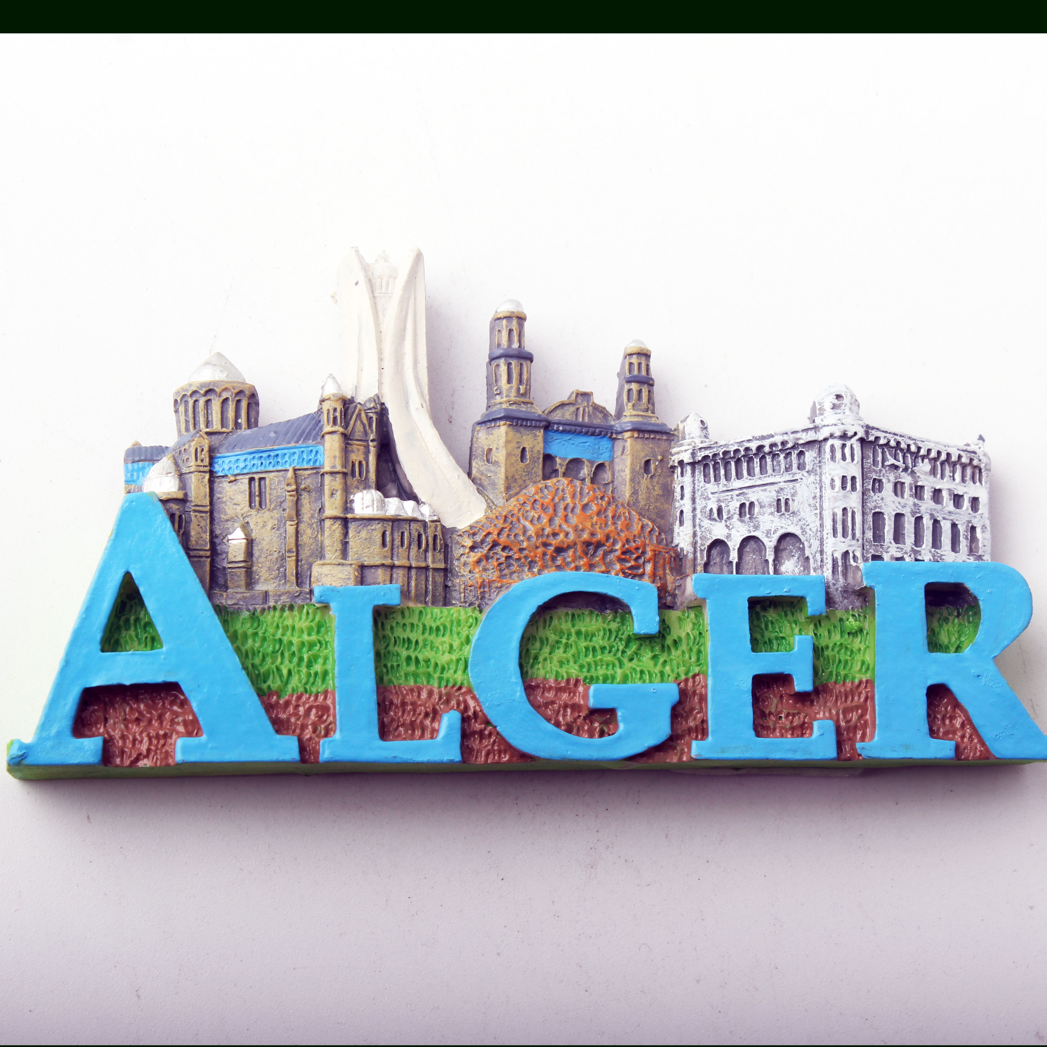 Our manufacturer specializes in customizing 3D hand-painted refrigerator stickers for export to Algeria, as well as wholesale of national tourist souvenirs, magnetic refrigerator stickers and souvenirs details Picture
