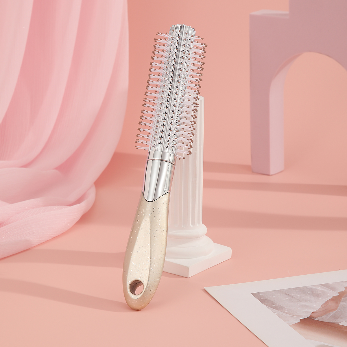 Cylindrical roller comb for hair styling, curling comb for straight hair, household curling comb