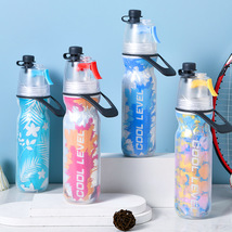 230526喷雾水壶-双层塑料保冰水壶自行车运动水壶 铝箔双层水壶骑行水壶水杯