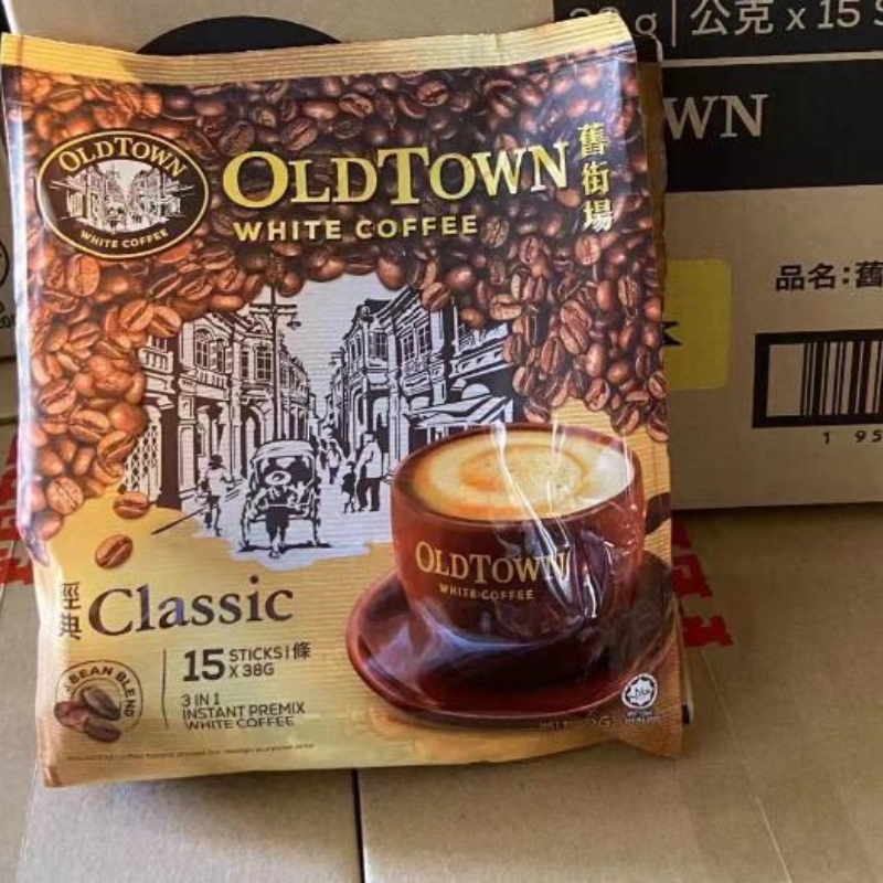 马来西亚原装进口 旧街场咖啡 570g（38g*15小袋）四个口味白咖啡经典原味三合一速溶咖啡袋装详情12