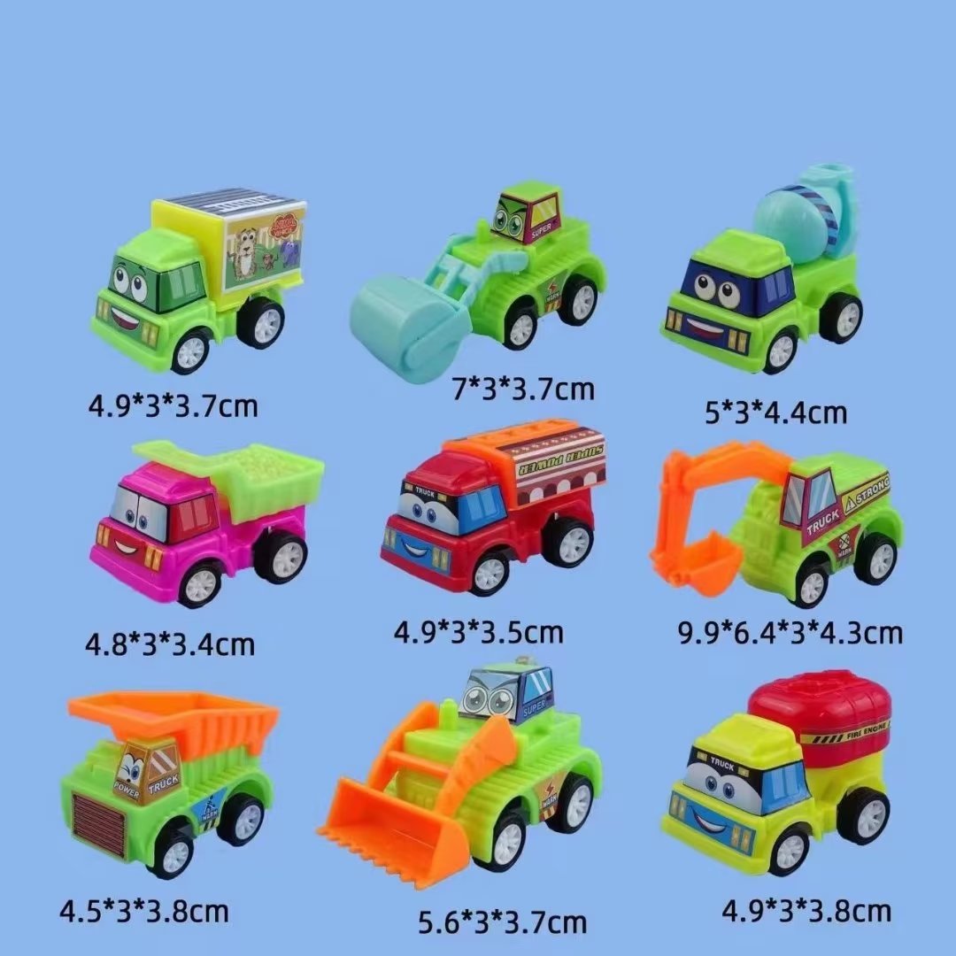 Children's toys, cartoon rebound cars, engineering vehicles, kindergarten activity small gifts, promotional items, toys, rebound engineering sets, gashapon mini small toys