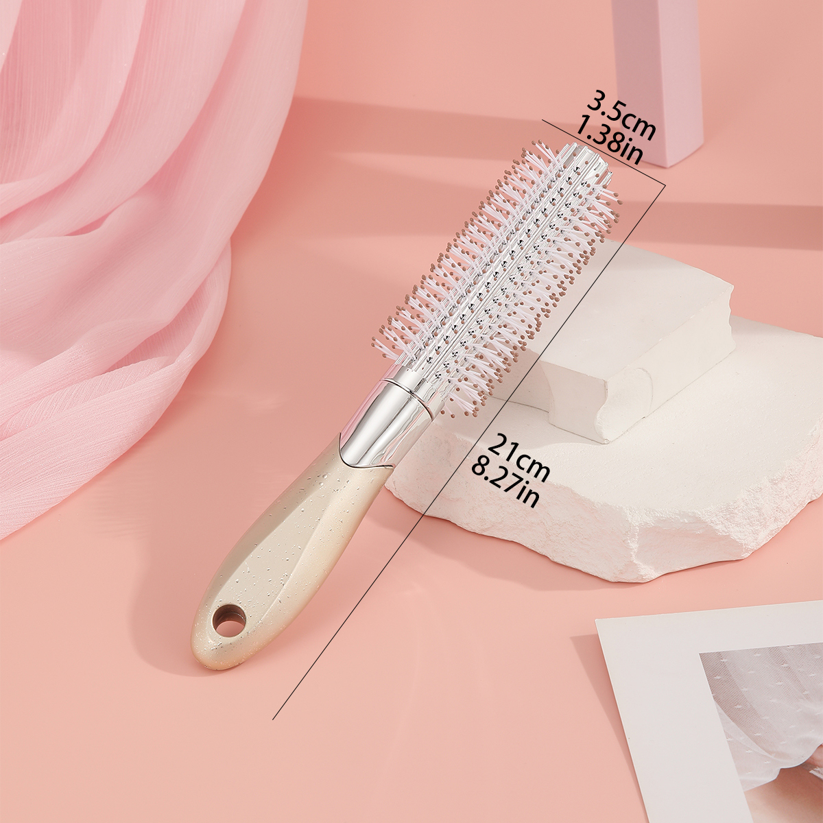 Cylindrical roller comb for hair styling, curling comb for straight hair, household curling comb pic 1