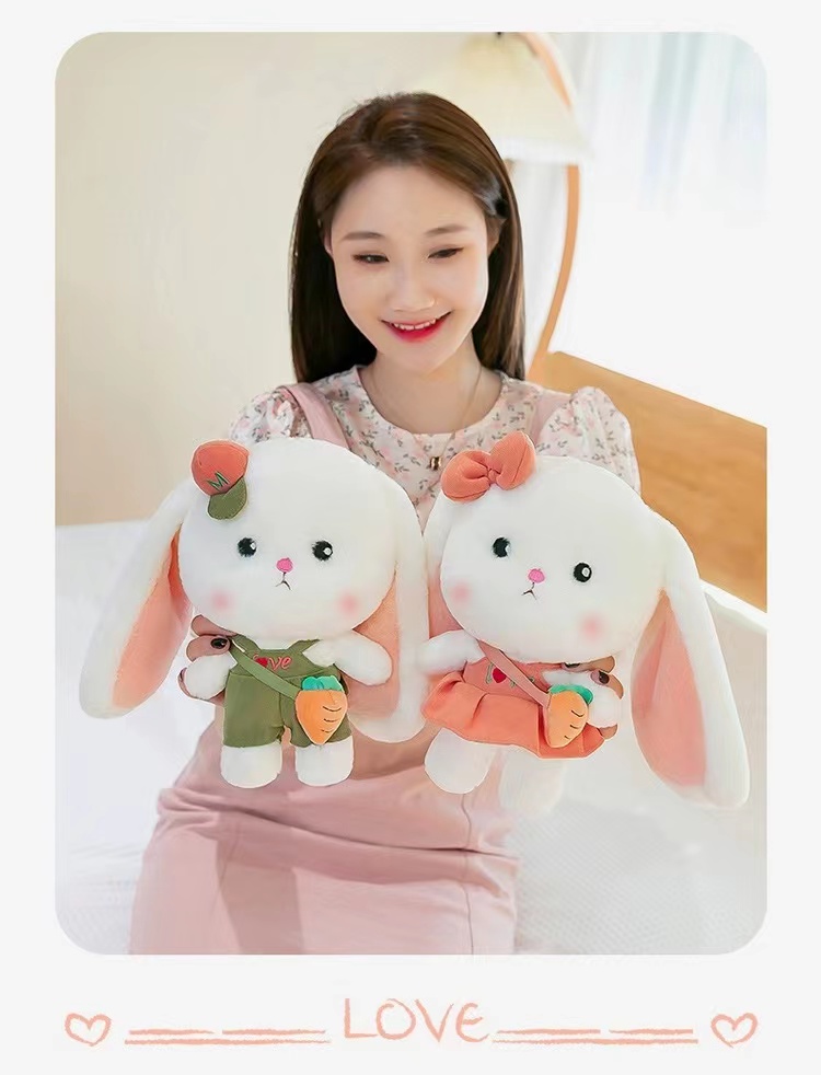 情侣小白兔子公仔毛绒玩具兔年吉祥物玩偶儿童抱枕安抚陪着睡觉秀绒玩具详情11