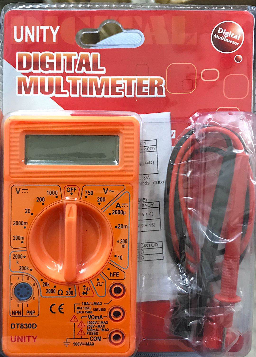 Dt-830D With Buzzer Small Digital Multimeter Two And Three Tube Handheld Digital Display Multimeter Spot Wholesale