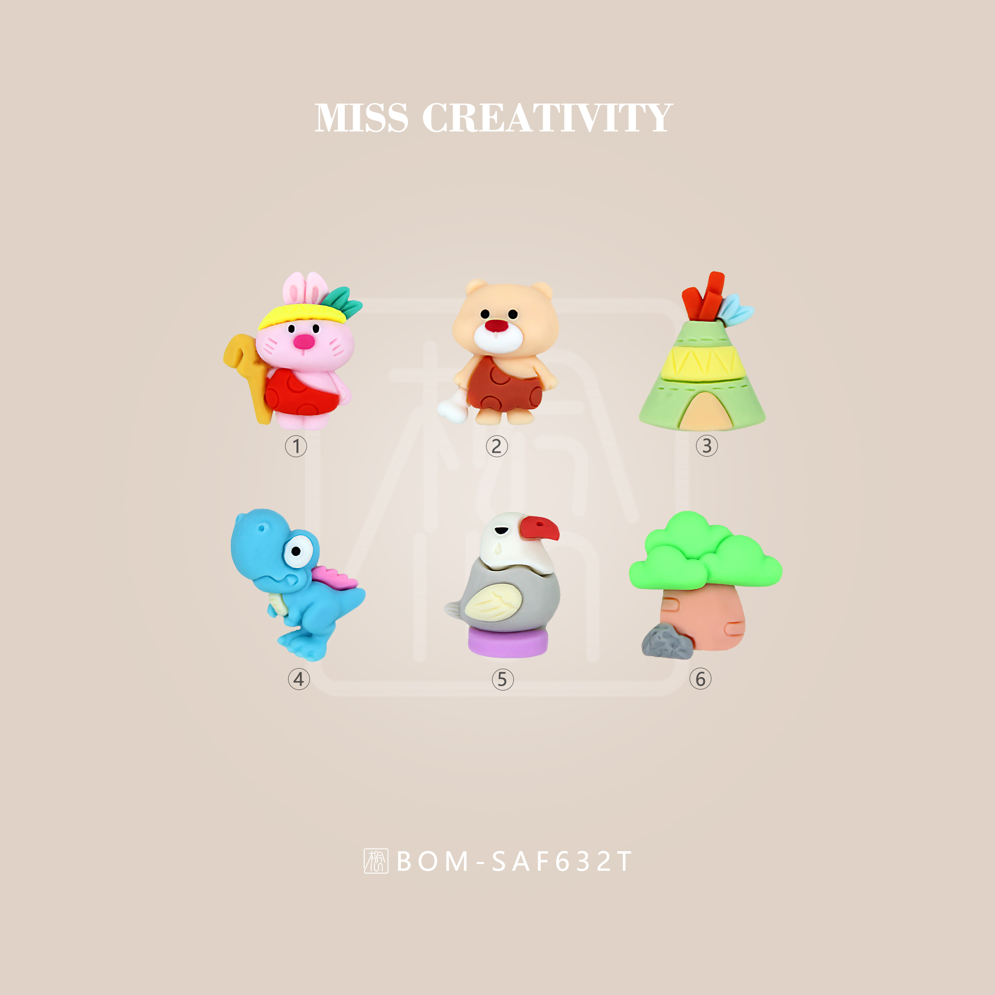 Miss creative DIY original tribal clothing accessories accessories Wholesale cream glue resin crafts daily refrigerator sticker key chain jewelry accessories af632 thumbnail