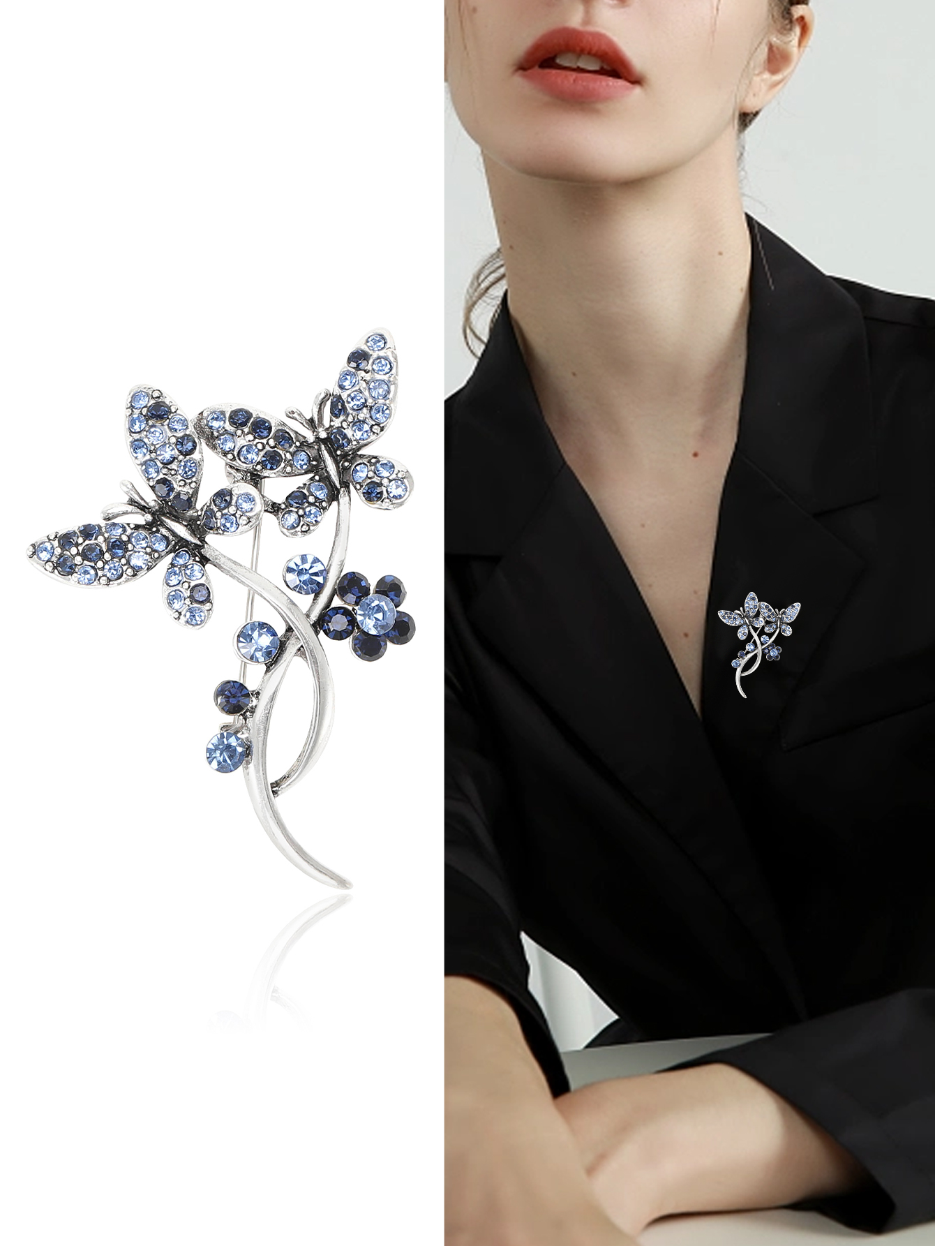 Korean high-end corsage fixed clothes, anti-glare buttons, shawl buttons, large brooches, women's simple and versatile brooch decoration, French niche light luxury high-end sense, flower brooches, carver pins, anti-glare buttons, dress accessories, corsage women