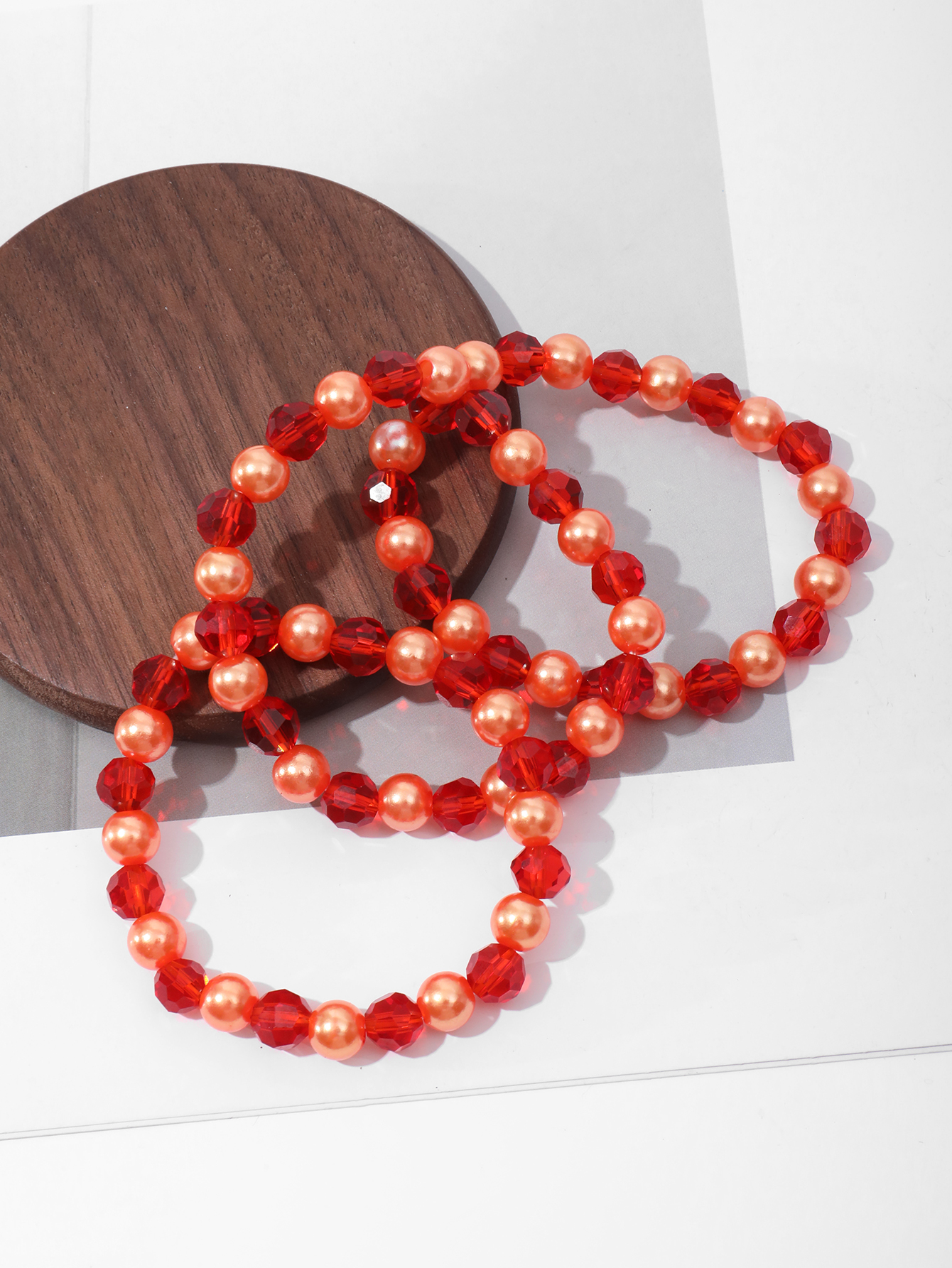 New natural ice strawberry crystal bracelet Ladies strawberry Crystal beaded bracelet peach crystal jewelry