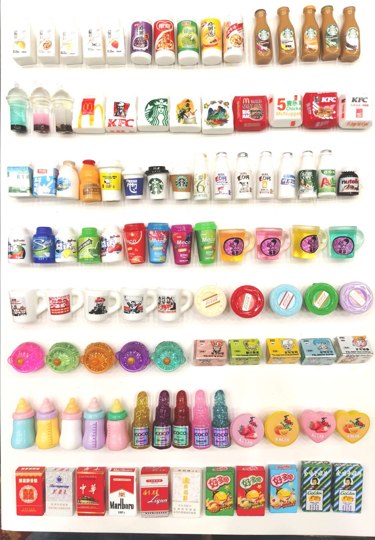 Small bottles, wine bottles, resin accessories, pendants, convenience stores, supermarkets, simulation toys, food toys, pressure cookers, steamers, mixed packaging, house playing, sticker fun, diy cookware, miniature toys. One package contains 500 pieces detail image 15