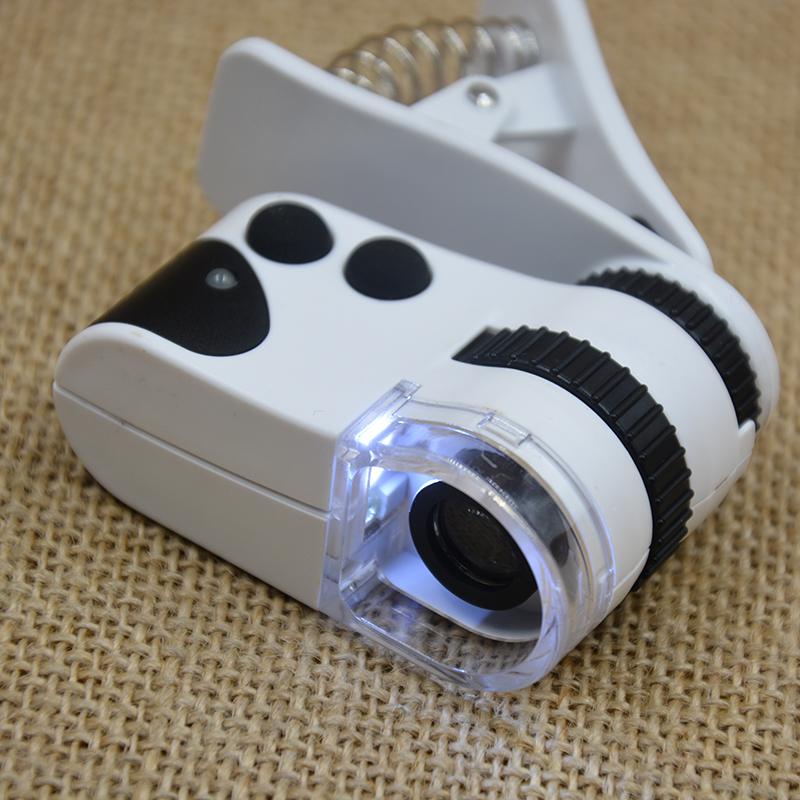 USB charging phone holder for taking photos, high-power microscope magnifying glass 50x 60x UV banknote detector MPK10-CL45/50/60X details Picture