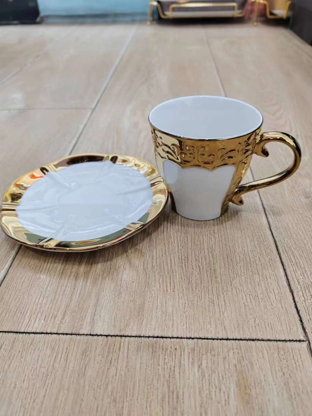 Jingdezhen 6 Cup 6 Dish Coffee Cup Dish Set Ceramic Cup Ceramic Dish Kitchen Supplies Specification drawing