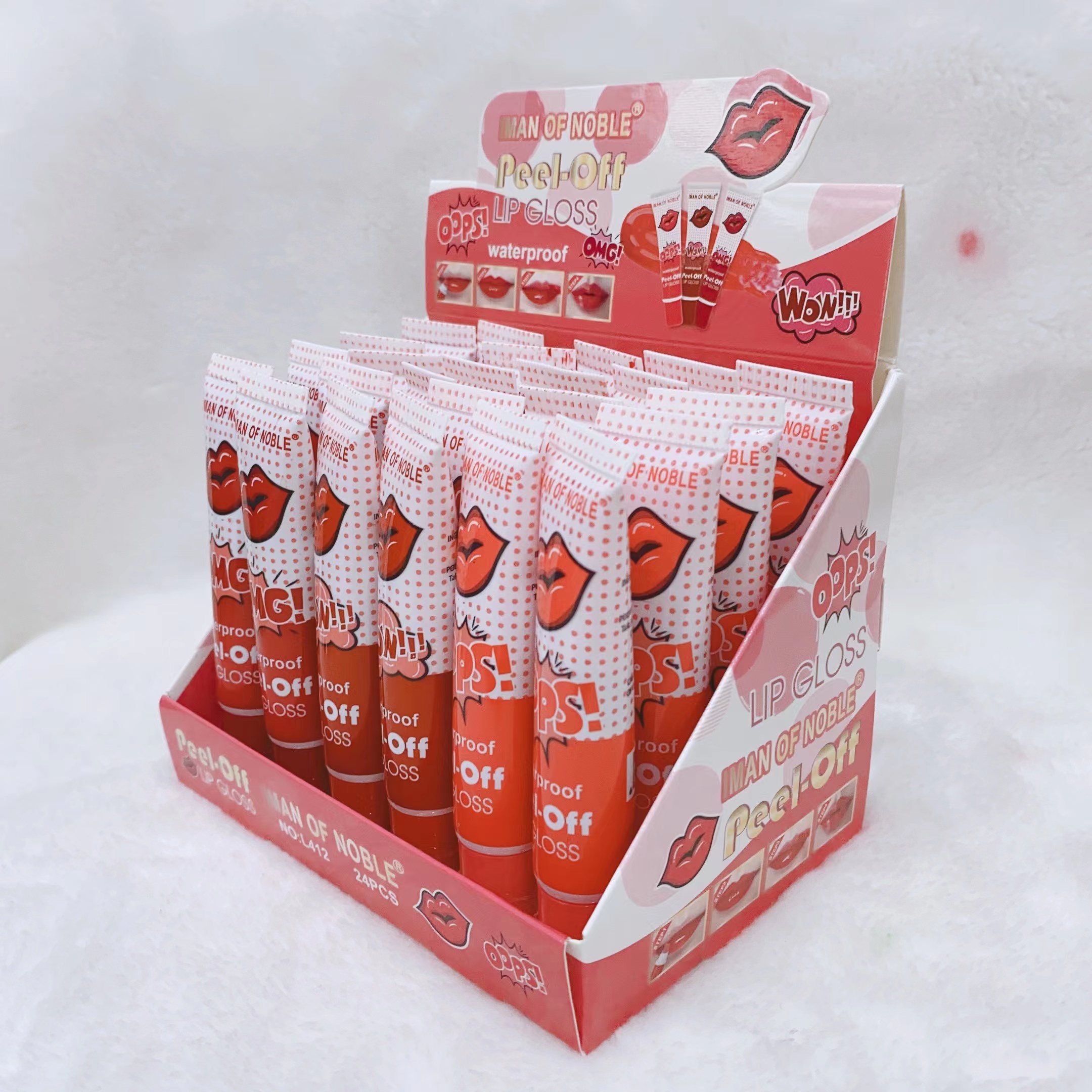 IMAN/撕拉唇彩/六色/滋润/不拔干/不掉色白底实物图